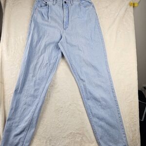 VTG Lee Jeans 16 Long High Rise Mom Jeans Vintage 80s  Elastic waist wide leg